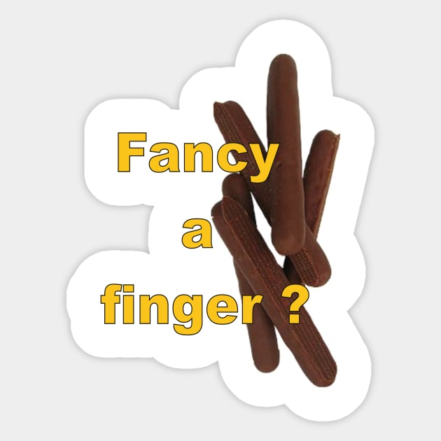 fancy a finger Sticker by Stiffmiddlefinger